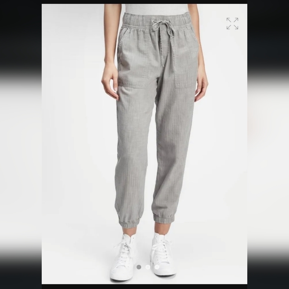 GAP Ribbed Utility Jogger Pants Size XXL Gray Chambray